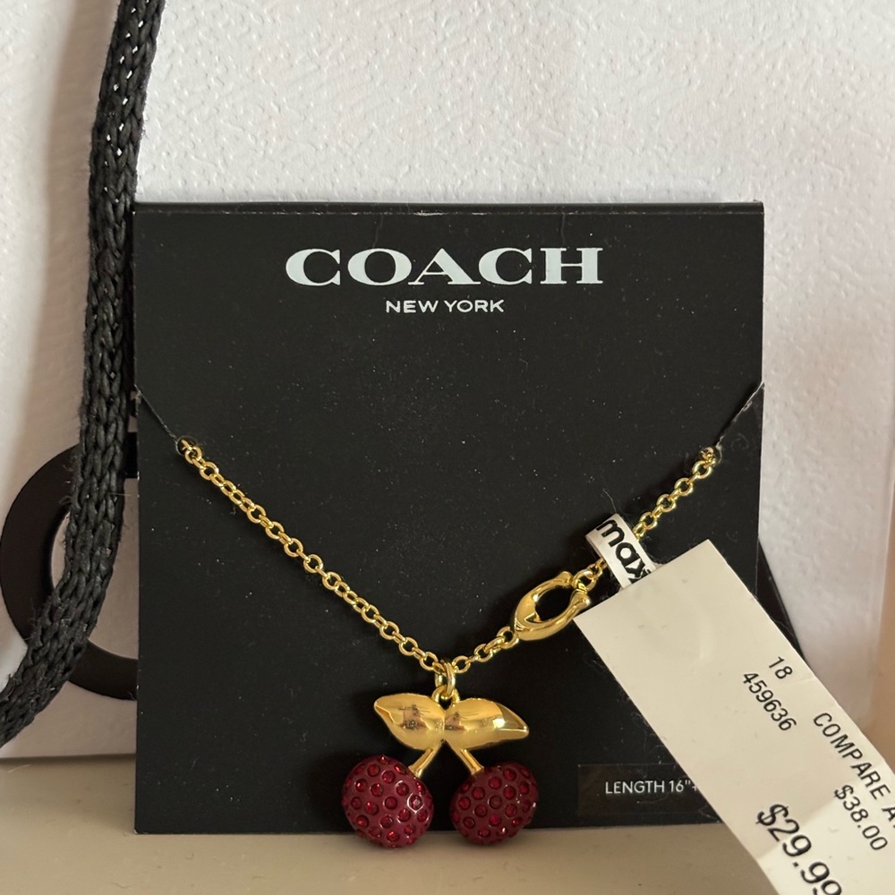 Coach cherry necklace